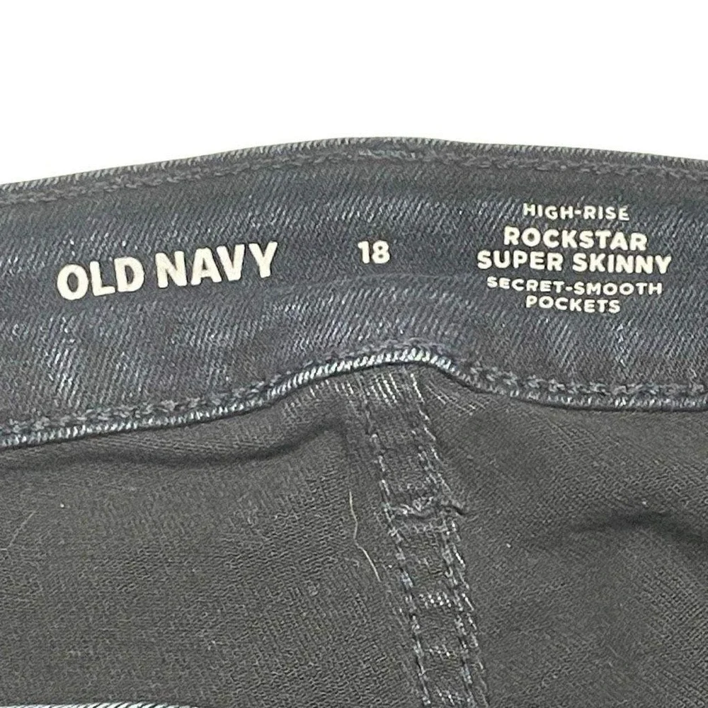 Old Navy Dark Rinse High Rise Rockstar Super Skinny Jeans